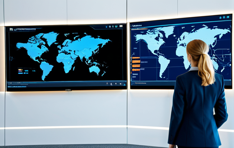 Modern Logistics Management**

A professional woman, fully clothed in modest business attire, stands in front of a large screen displaying a cloud-based TMS (Transportation Management System) interface. The screen shows real-time cargo tracking and optimized routes. Modern office environment, bright lighting. Safe for work, appropriate content, perfect anatomy, natural proportions, professional, family-friendly.

**
