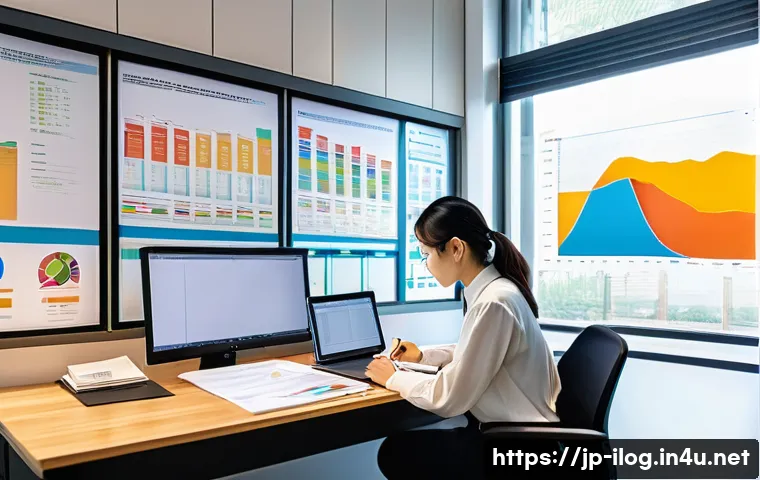 국제물류관리사 기출문제 분석 - A modern study room scene featuring a focused Japanese adult student preparing for the International...